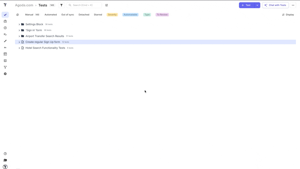Testomat.io - Link Requirements